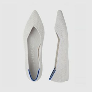 Rothy's Point Salt Honeycomb Flat